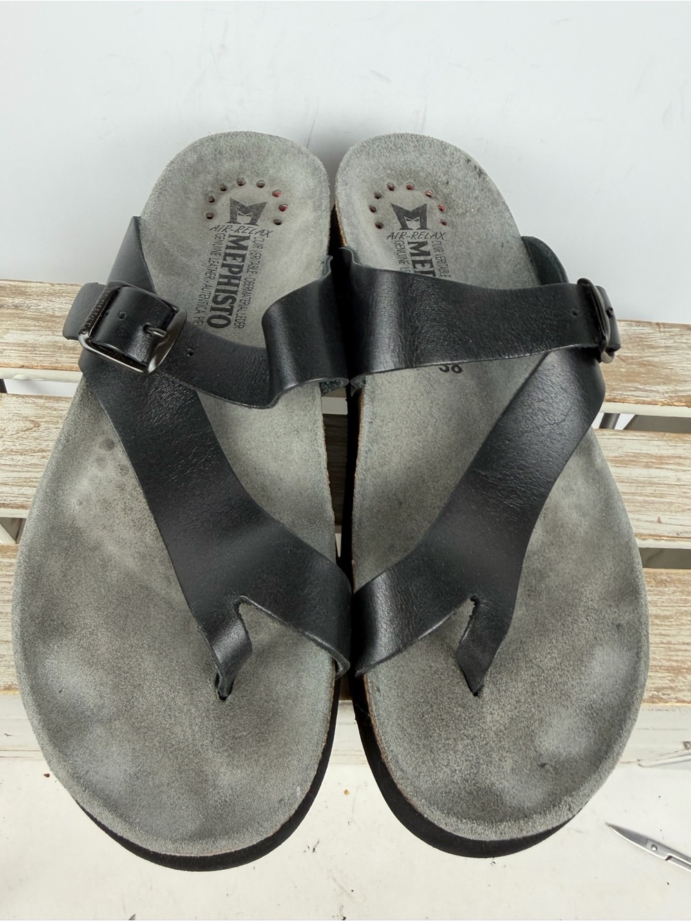 Mephisto Helen sandals in black Leather upper with cork size 8 - Picture 6 of 13